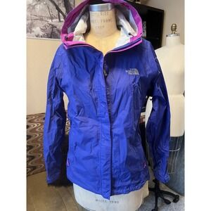 The North Face New Women's Rainproof Hooded Hyvent Jacket  Windproof S/P Violet